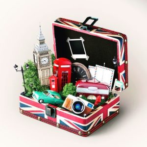 куфар със забележителности от Лондон